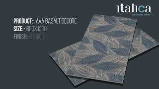 Ava Basalt Decore  600X1200MM  ITALICA TILES [upl. by Arev449]