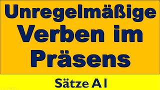 Unregelmäßige Verben im Präsens  Deutsche Grammatik trennbar verb Präfix Grammatik A2 A1 [upl. by Boothe982]