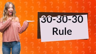 What is the 3030 30 rule for fat burning [upl. by Merwin444]