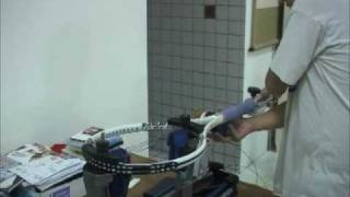 Tennis Racquet Stringing 4 Stringing The Mains [upl. by Rise]