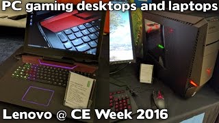 Lenovo Y900 gaming desktop amp Y27G Monitor  CE Week 2016 [upl. by Anelem]