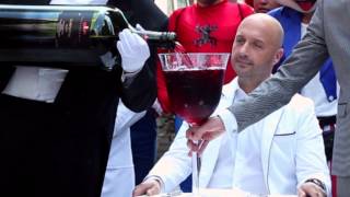 Joe Bastianich ALS Ice Bucket Challenge in Times Square New York [upl. by Tiphany]