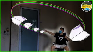 How To Make Paper Plane Boomerangs 02 DIY Airplane Fly Come Back [upl. by Scever234]