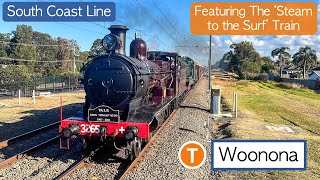 Transport for Sydney Vlog 846 Woonona Trainspotting  Featuring The ‘Steam to the Surf’ Train [upl. by Susana]