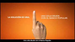 Banco Popular Refundición de Deudas [upl. by Zetnom]