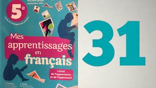 5 AEP Page 31 Grammaire les indicateurs de temps Mes apprentissages en français [upl. by Atteram853]