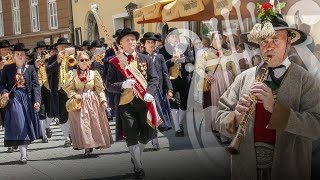 🥁 Bezirksmusikfest in Rattenberg Tirol 2023  Aufmarsch amp Defilierung der Musikkapellen [upl. by Noirred]