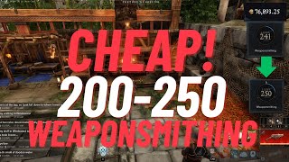 New World  CHEAP 200250 Weaponsmithing [upl. by Ylliw]