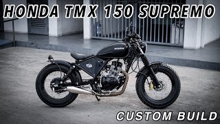 CUSTOM BOBBER  TMX 150 supremo  detachable passenger seat  original concept [upl. by Oilut]