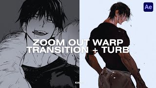 zoom out warp transition  turbulence  after effects tutorial [upl. by Zoilla168]