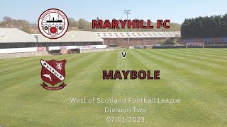 Maryhill v Maybole 07012023 West of Scotland Division Two [upl. by Ellienad313]