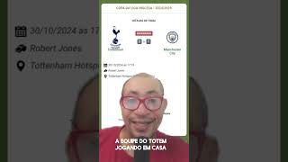 COPA DA LIGA INGLESA 20242025  OITAVAS DE FINAL TOTTENHAM 2 X 1 MANCHESTER CITY [upl. by Nedaj]