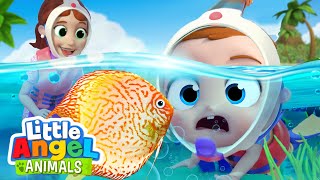 Ocean Animals Song  Fun Animal Sing Along Songs by Little Angel Animals [upl. by Gere]