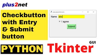 Validation of Checkbutton along with Entry widget in Tkinter to enable or disable submit button [upl. by Crockett691]