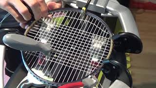 sTRINHgs Yonex Carbonex 8600 Badminton Racket Stringing [upl. by Eerized526]