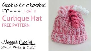 FP444 Curlique Hat FREE PATTERN  Part 1 of 3 Right Handed [upl. by Zebadiah781]