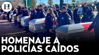 Ciudad Juárez Rinden homenaje a 12 policías asesinados durante el motín del Cereso 3 en Chihuahua [upl. by Houston]