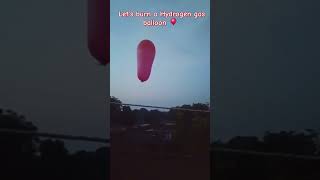 Burn a hydrogen gas balloon 🎈 [upl. by Ylicec52]