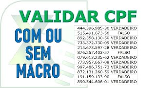 Como conferir os dígitos de validação de CPF no EXCEL [upl. by Mayhs530]