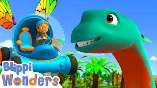 Biggest Dino 🦕  Blippi Wonders  Best Animal Videos for Kids  Kids Songs and Nursery Rhymes [upl. by Jp471]