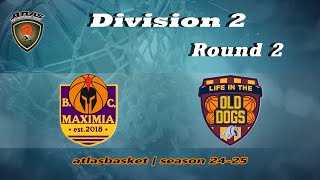 Atlasbasket  Div 2Round 2  MAXIMIA vs OLD DOGS [upl. by Suirtemid784]