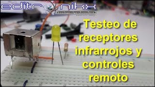 testeo de receptores infrarrojos y controles remoto testing infrared [upl. by Froemming]