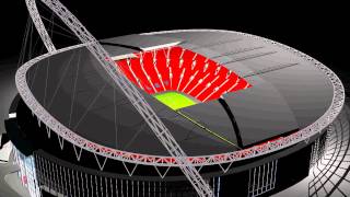 Wembley Stadium Night Lighting  Roof [upl. by Eul]