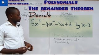 The remainder theorem Division of polynomial by another polynomial [upl. by Cheston735]