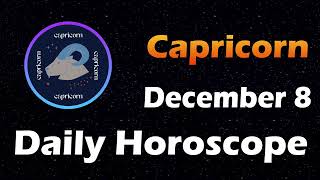 Capricorn Horoscope Today Capricorn Tarot today 8th December 2023 CapricornHoroscope Horoscopia [upl. by Nabi]