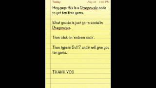 Dragonvale gem code [upl. by Ennayoj835]