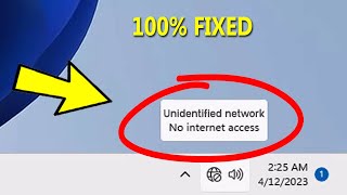 Fix unidentified network No internet access on windows 11 10  How To solve UNIDENTIFIED NETWORK ✔️ [upl. by Anton]