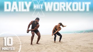 10 Minute Full Body Daily NO EXCUSE Workout Low Impact HIIT No Jumping [upl. by Sadnac]