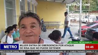 MUJER ENTRA DE EMERGENCIA POR ATAQUE DE RISA QUE NO PUEDE DETENER [upl. by Spillihp]