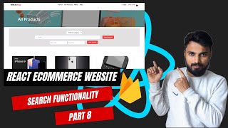 React Ecommerce Website Part 8  Search Functionality  Tutorial In Hindi [upl. by Anibor]