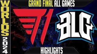 T1 vs BLG Highlights ALL GAMES  Worlds 2024 GRAND FINAL  T1 vs Bilibili Gaming [upl. by Obadiah]