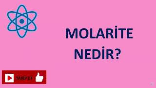 MOLARİTE NEDİR [upl. by Reyna]