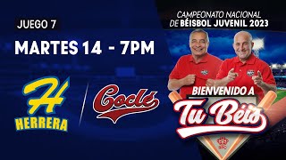 Béisbol Juvenil 2023  Herrera vs Coclé en VIVO Juego 7 de semifinal [upl. by Ken819]