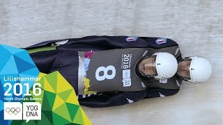 Luge Doubles  Schwarz amp Gufler ITA win Mens gold  Lillehammer 2016 Youth Olympic Games [upl. by Fellner]