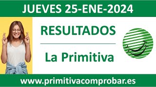 Resultado del sorteo La Primitiva del jueves 25 de enero de 2024 [upl. by Ellehcar]