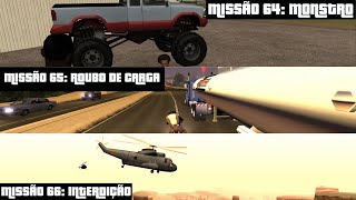 GTA SA  EXPLICANDO AS MISSÕES 28  MONSTRO64 ROUBO DE CARGA65 E INTERDIÇÃO66 [upl. by Pfister837]