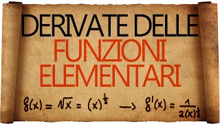 Derivate delle funzioni elementari  costanti  potenze e radici [upl. by Ssilem]