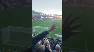 Wrexham fans at full time against Rotherham wrexhamfc football wrexham [upl. by Atiuqin]