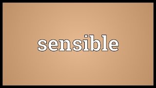 Sensible Meaning [upl. by Demona]