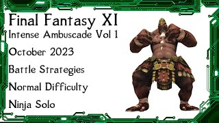 FFXI  Intense Ambuscade Vol One October 2023 Battle Strategies and Normal Battle Example [upl. by Nahtanhoj]