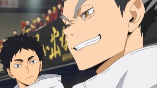 Bokuto Reaction To Tsukishima and Asahi Spike Haikyuu To The Top Season 2 [upl. by Nerehs210]