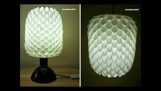 DIY 2 in 1 LAMPSHADE MADE OF RECYCLED SPOONS NEW VERSION [upl. by Walls]