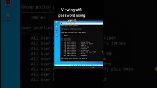 How to view wifi Password using CMD [upl. by Senga]