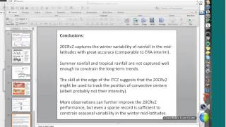 09 25 12 Evaluation of Reanalysis Products [upl. by Karlotta609]