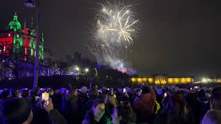 Edinburgh Hogmanay Party Fireworks at 1000 PM [upl. by Imoyn544]