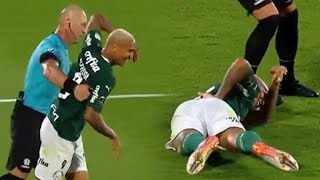 😂🤯 Jugador de Palmeiras FINGE AGRESIÓN DEL ÁRBITRO SOBRE ÉL EN LA Final de Copa Libertadores💥🏆 [upl. by Ellett891]